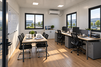 Bureau modulaire industriel en conteneur extensible de 20 pieds et 40 pieds, imperméable, pour zone industrielle