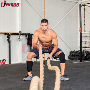 1 paire de genouillères de compression en néoprène premium de 7 mm - Logo couleur personnalisable unisexe pour squats, musculation, entraînement croisé - Product Image 4