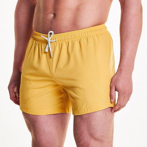 Pantalones cortos de gimnasio de calidad superior para hombre, ropa informal de ajuste de malla con estilo, cierre de cintura elástica, patrón sólido de algodón 100%, precio de venta al por mayor - Product Image 1