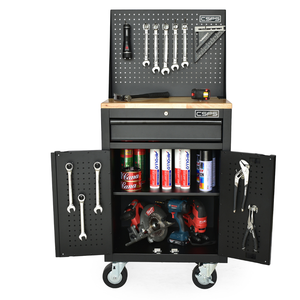 Armoire à outils 61cm 01 tiroir en acier inoxydable boîte à outils armoire armoire de rangement d'outils roulant mécanicien Garage industrie avec roues - Product Image 3