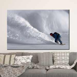 Arte de pared en lienzo de la Flota Naval: Decoración impresa de buques de guerra militares y océanos, 1P: Enmarcado tipo galería - Product Image 1