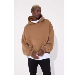 Sweats à capuche unisexes surdimensionnés personnalisés pour hommes et femmes, chauds et épais en polaire pour l'hiver, pull brodé 100% coton, streetwear décontracté - Product Image 6