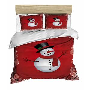 Parure de lit de Noël classique et festive 200x220cm en coton Ranforce, impression numérique double pour usage domestique - Product Image 3