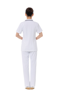 Conjunto de uniformes de enfermería transpirables con logotipo personalizado para mujer, uniformes de hospital para trabajo dental, uniformes médicos de belleza hechos de tela de punto - Product Image 5