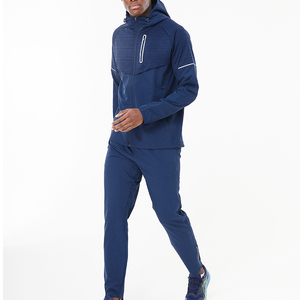 Trajes de chándal transpirables de secado rápido a prueba de viento de talla grande para hombre, conjuntos de bolsillos con cremallera estampados de peso pesado de invierno - Product Image 2