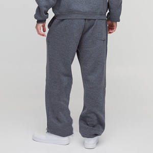 Cintura elástica de ajuste relajado de alta calidad Color sólido 100% algodón Hip Hop pantalones de chándal lavados logotipo impreso personalizado pantalones de hombre - Product Image 3