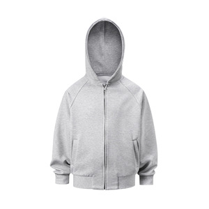 H5528 automne hiver nouveautés poids lourd 500 Gsm coton mélanges sweats à capuche zippés sweats à capuche vierges pour hommes pour femmes - Product Image 3
