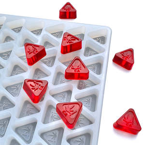 Triangle Gummy Mold Vector mold CA Symbol <b>Silicone</b> <b>Tray</b> for Commercial Pilot Production and Confectionery Recipe Development - Product Image 1