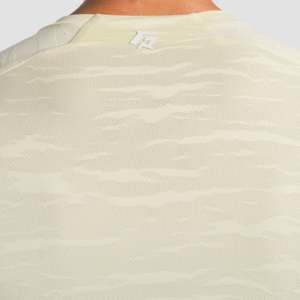 T-shirt de sport Prime Alpha 100 % coton jaune respirant tricoté 280 grammes compressé imprimé pour l'exercice - Product Image 6