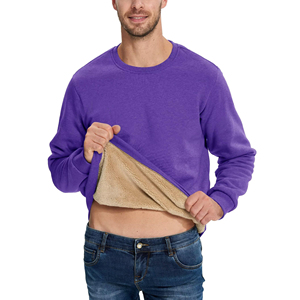 2025 sudadera de gran tamaño de algodón de manga larga con cuello redondo de alta calidad para hombres patrón de estampado de invierno con logotipo bordado suministro OEM - Product Image 2