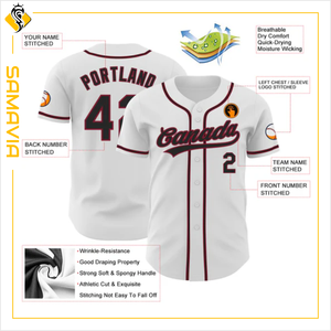 SAMAVIA Maillots de baseball d'ingénierie de précision Ajustement personnalisé pour les équipes américaines Maillot de baseball Pro Performance Athlètes américains personnalisables - Product Image 2