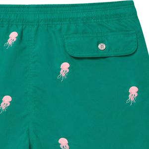 <b>Men</b> <b>Green</b> Printed Swim <b>Shorts</b> Lightweight Beach Trunks Elastic Waist Summer Swimming <b>Shorts</b> - Product Image 4