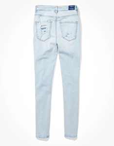 Jeans en denim taille haute OEM pour femmes, style de rue tendance et fitness, à porter au quotidien, à l'avant plat, fabriqués au Pakistan - Product Image 2