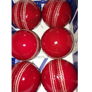 Pelota de Cricket de Color rojo de cuero de vaca, pelota de alta calidad para práctica de Cricket al aire libre, pelotas de cuero cosidas a mano - Product Image 5