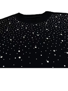 rhinestone hoodie cropped fashion rhinestone hoodie longline style rhinestone hoodie tapered fit - Product Image 4