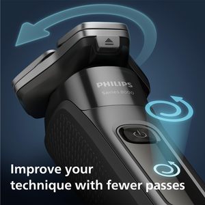 Afeitadora Eléctrica para Hombre, Húmeda y Seca, con Tecnología de Triple Cuchilla, Resistente al Agua IPX7, Lavable, Mini Afeitadora Facial Inalámbrica - Product Image 2