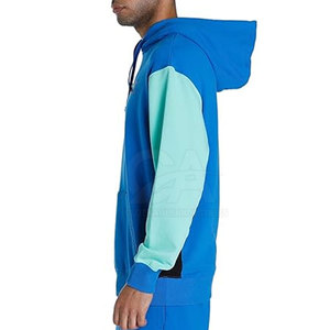 เสื้อฮู้ดขนแกะแบบสวมหัวมีบล็อกสีขนาดใหญ่พิเศษพิมพ์ฉลากตามสั่ง - Product Image 3