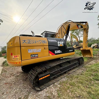 Excavatrice sur chenilles Caterpillar 320D, 20 tonnes, d'occasion, pour travaux de construction moyenne, excavatrice hydraulique Cat, engin de terrassement
