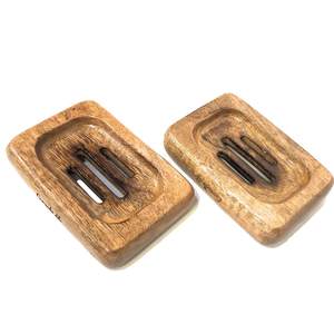 Jabonera Portátil de Madera de Lujo para Baño y Accesorios de Fregadero de Cocina, Color Marrón - Product Image 5