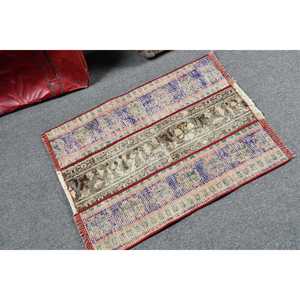 Alfombra Turca de 2.1x2.8 pies, Alfombra Vintage, Alfombra de Lana Azul Ombré - Product Image 2