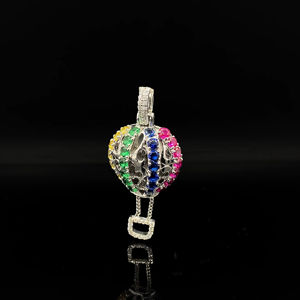 Elegante collar de joyería personalizado Hip Hop diamante chapado en oro aleación totalmente helado - Product Image 1