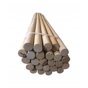 Manche de balai en bois de hêtre 110 cm, finition non poncée, extrémité plate et ronde de 22 mm, manche de remplacement, vente en gros - Product Image 3