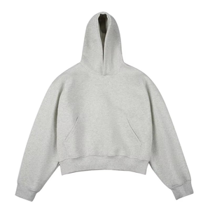 Sweat à capuche d'hiver de haute qualité, 400g, poids lourd, taille EU/US, brodé, style streetwear, pour homme et femme, coupe régulière, 100% coton, court et ample - Product Image 1