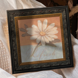 Cornice PS cornice in plastica nera con motivo floreale oro per Home Office cornice adatta per quadri <span class=keywords><strong>foto</strong></span> soggiorno camera da letto - Product Image 4