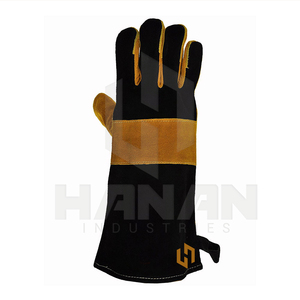 ถุงมือเชื่อมหนังอุปกรณ์ความปลอดภัยส่วนบุคคลถุงมือนิรภัยอุตสาหกรรมป้องกันความร้อนและใช้งานหนัก - Product Image 5