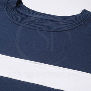 Offre Spéciale hommes couleur unie respirant col rond coupe régulière pull sweats vêtements d'hiver avec tissu lavé vêtements de mode - Product Image 5