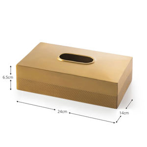 Latest Gold <b>Tissue</b> Box Hotel Supplies Superior Quality Solid Metal Brass Napkin Holder <b>Tissue</b> Storage Box Holder <b>for</b> Sale - Product Image 3