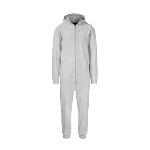 95% <span class=keywords><strong>Polyester</strong></span> 5% Elastane hai cách YKK chất lượng dây kéo mở unisex ánh sáng màu xám nhung ban đầu jumpsuitbreathable - Product Image 6