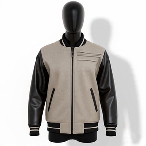 Vêtement de rue de haute qualité en gros OEM, broderie de patch, hommes, devant uni, personnalisable, tissu en laine, baseball, lettreman, varsity - Product Image 4