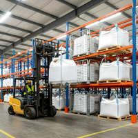 Sac de stockage géant FIBC blanc respirant à fond plat en polypropylène tissé pour l'emballage en entrepôt