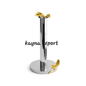 Fantaisie décorative belle conception de papillon en laiton base décorative en acier inoxydable avec support de tissu de branche d'or - Product Image 5