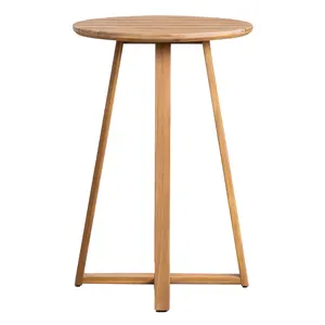 Deck Furniture Round Bar Table 70cm 4 Legs Factory Price Wood Outdoor Furniture Acacia Exterior Outdoor Furniture Modern Style