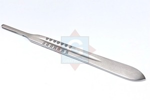 Lame de scalpel stérilisée par source d'alimentation manuelle de poignée de scalpel chirurgical d'acier inoxydable - Product Image 2