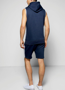 Ensemble de survêtements streetwear unisexe avec logo personnalisé, ensemble 2 pièces d'été pour femme, short en coton, ensemble de survêtement sans manches pour homme - Product Image 5