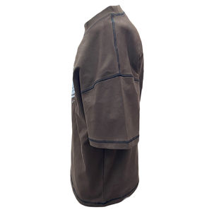 T-shirt unisexe en coton 100% uni, manches courtes, style streetwear hip-hop, coupe ample et décontractée, épaules tombantes - Product Image 3