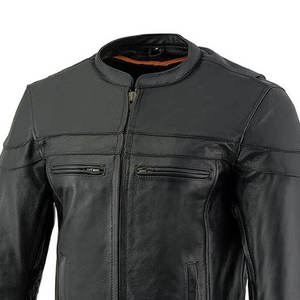 Top profesional moto hombre Chaquetas Chaqueta impermeable para hombre hecho en Pakistán cuero genuino motocicleta chaquetas de hombre - Product Image 2