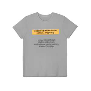 Unisex 100% Cotton T-<b>Shirt</b> 210GSM Casual Fitted <b>Design</b> Breathable and <b>Compressed</b> Solid & <b>Custom</b> Printing Logo - Product Image 2
