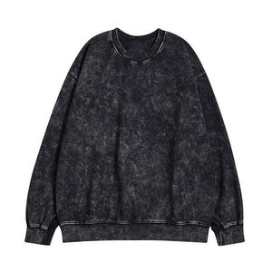 Sweat-shirts à capuche pour hommes, couleurs personnalisées, hiver, solides, lavés à l'acide, grammage lourd, 100% coton, impression numérique personnalisée, basiques - Product Image 5