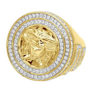 Anillo de boda de joyería de fiesta de moissanita VVS de diamante de corte redondo de Hip Hop De 8,00 quilates para hombre, Plata de Ley 925 - Product Image 5