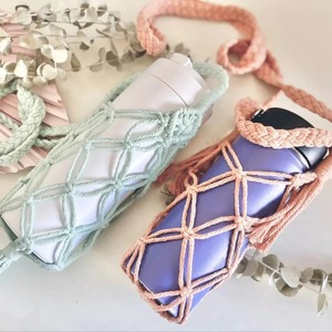 Botella de macramé, decoración elegante hecha a mano, acento para consola y estilo moderno inspirado en Boho Chic - Product Image 5