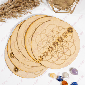 Tableros de Cristal de 6 Pulgadas con Diseño del Árbol de la Vida y 7 Chakras, Ligeros y de Calidad Premium, para Meditación y Trabajo Energético Personal, a Precio de Fábrica - Product Image 2