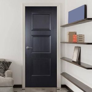 Puerta Interior de MDF Hueca con Acabado Resistente al Fuego y al Agua, Puerta Moderna para Villa, Habitación, Dormitorio, Cocina, Baño - Product Image 5
