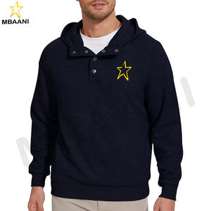 Sudadera con Capucha para Hombre, Diseño a Cuadros Jacquard, Manga Larga, Estilo Casual, Tejido Waffle - Product Image 1