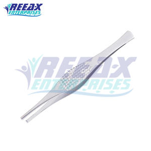 Pinces à tissus droites et courbées manuelles en acier inoxydable de 8 cm de haute qualité, réutilisables, pour instruments chirurgicaux de pansement REEAX ENTERPRISES - Product Image 4