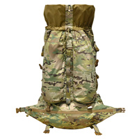 Sac d'expédition tactique 106L avec cadre de support de charge en fibre de carbone, couvercle amovible et deux poches frontales
