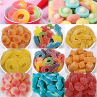 Bulk levering watermeloenvormige, sappige, zachte kauwgommetjes, met sap gevulde gummies, fruitkauwgommetjes, zoete sap smaak snoep, zoete sap gummy snoep